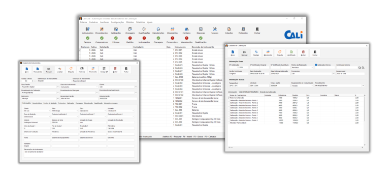 Cali - Softwares para Laboratórios de Calibração